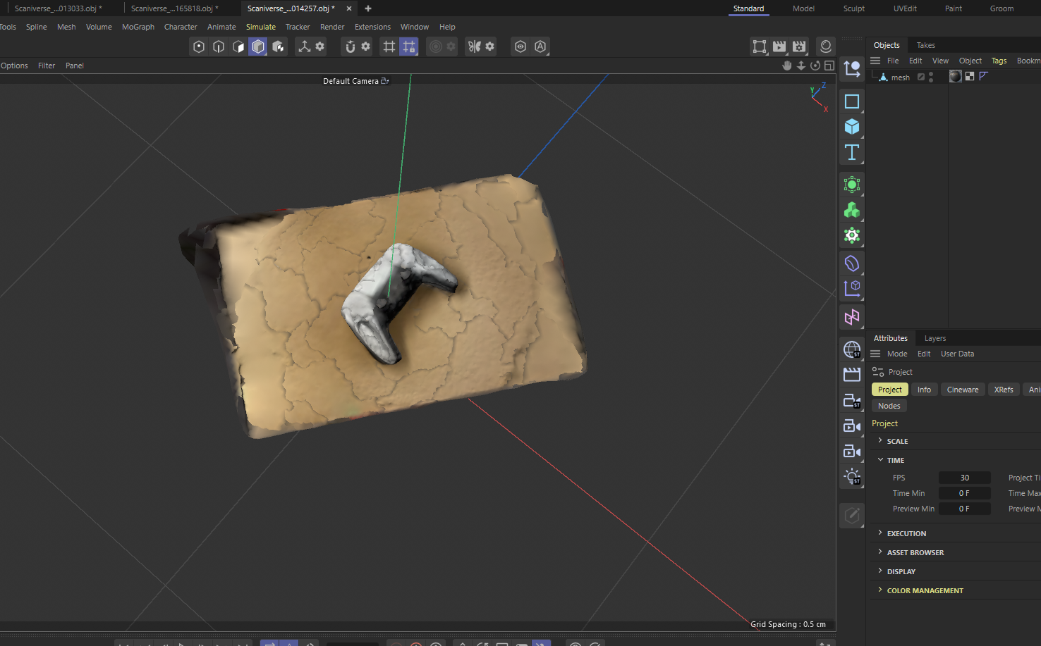 Activity 2 Scaniverse and Cinema 4D proccess work